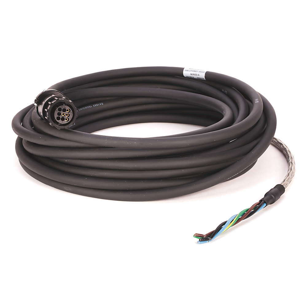 2090-CPWM6DF-16AA09 - Cable de alimentación, circuito M, plástico, cable D, 16 AWG, estándar, 9 m