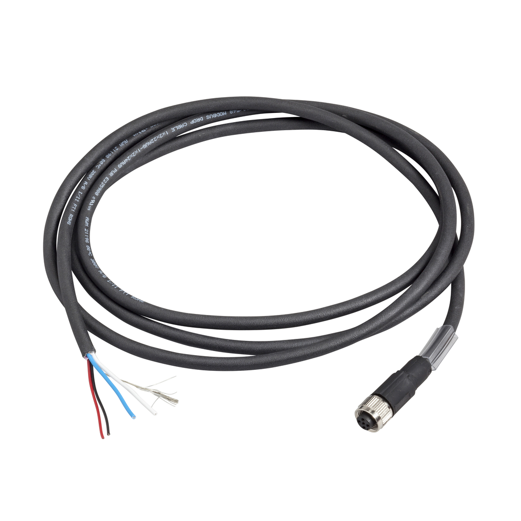 TCSCCN2FNX10SA - Cable de conexión de bus CANopen - acodado - conector hembra M12-A - 10 m