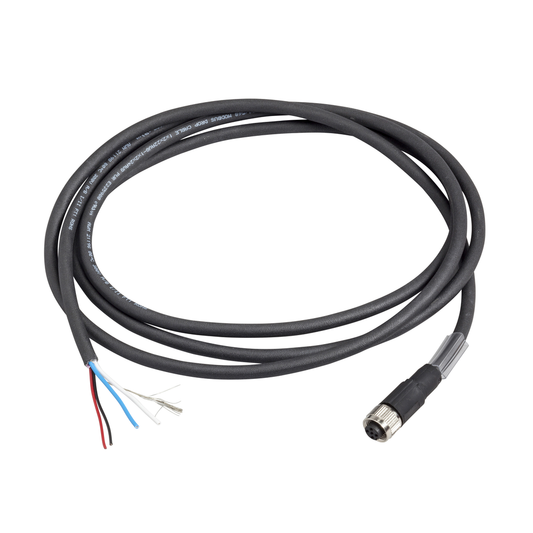 TCSCCN2M2F10 - CANopen bus daisy chain cable - angled - M12-A male-female - 10m