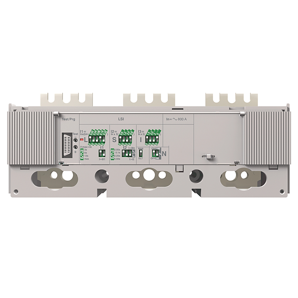 140G-MTI3-D80 - Disyuntor de caja moldeada, 800 A, marco M, LSIG electrónico, tiempo largo y corto, alta potencia instantánea, falla a tierra, corriente nominal de 800 A