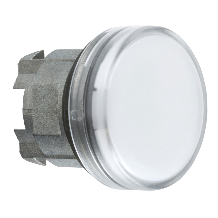 ZB4BV01 - Pilot light head, Harmony XB4, metal, white, 22mm, plain lens for BA9s bulb