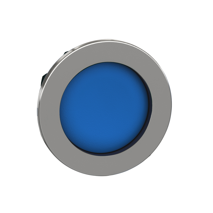 ZB4FA66 - Head for non illuminated push button, Harmony XB4, flush mounted blue pushbutton recessed