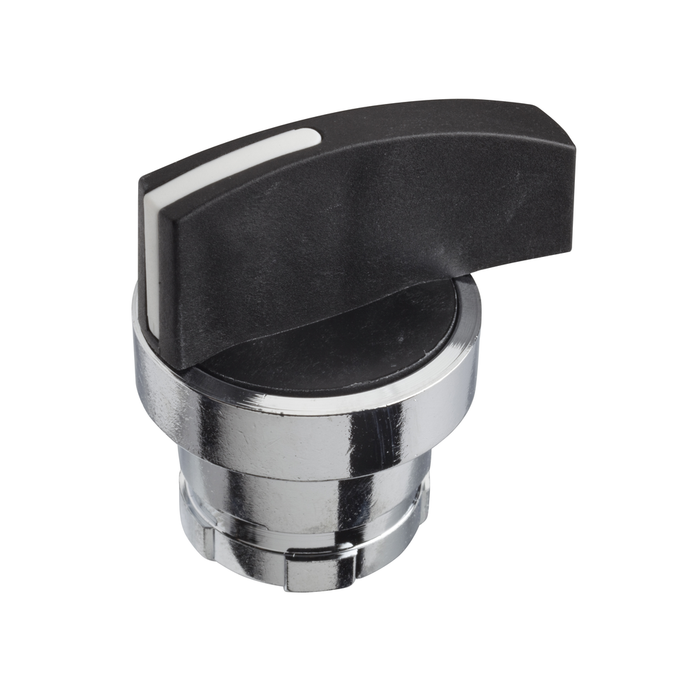 KAXZ1C12 - Cam switch operating head, Harmony K, Ø 22mm, metal, circular Ø 29mm, long black handle