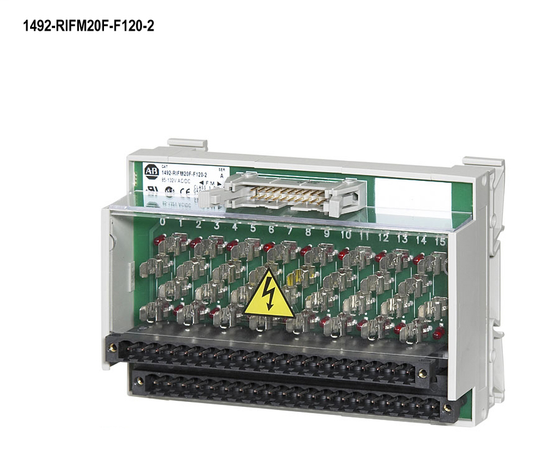 1492-RIFM20F-F120-2 - IFM digital con bloque de terminales extraíble de campo (RTB), cabezal de cable de 20 pines, con fusibles, terminales adicionales e indicadores LED BF de 120 V CA/CC, módulo de interfaz digital con bloque de terminales extraíble