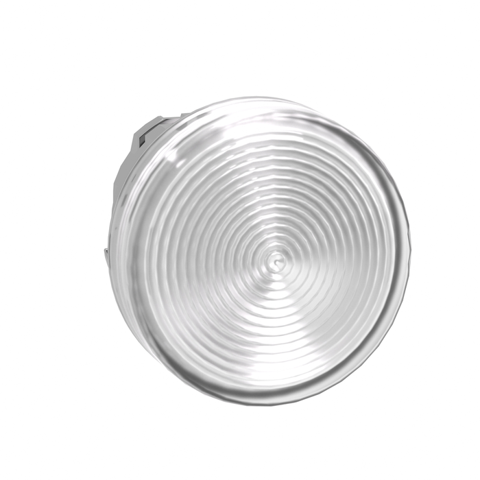 ZB4BV013S - Head for pilot light, Harmony XB4, white, 22mm, with grooved lens, universal LED