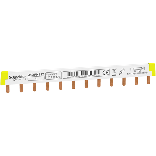 A9XPH112 - Acti9 - Barra colectora tipo peine - 1L - Paso de 18 mm - 12 módulos - 100 A