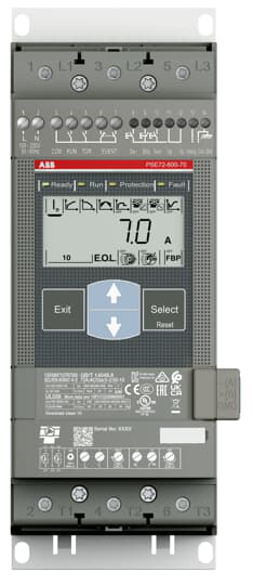 1SFA897107R7000 - Arrancador suave PSE72-600-70 - 72 A - 208 ... 600 V CA