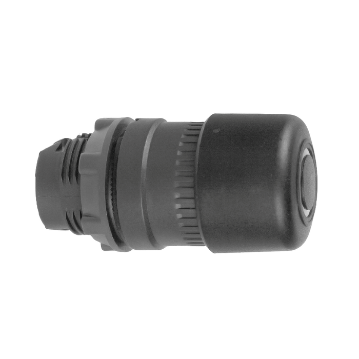 ZB5AT24 - Head for non illuminated push button, Harmony XB5, black mushroom 30mm, 22mm, latching, push-pull to release, unmarked