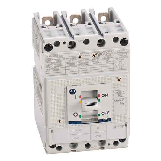 140G-H6X4 - Molded Case Circuit Breaker, 65 kA at 480V, H frame