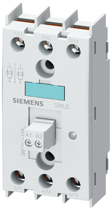 3RF2255-1AB45 - SS RELAY, 55A, 48-600V, 3P, 4-30VDC, ZP, SCREW