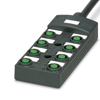 1405737 - SACB-8/ 8-L- 5,0PUR SCO P NPN - Caja sensor/actuador