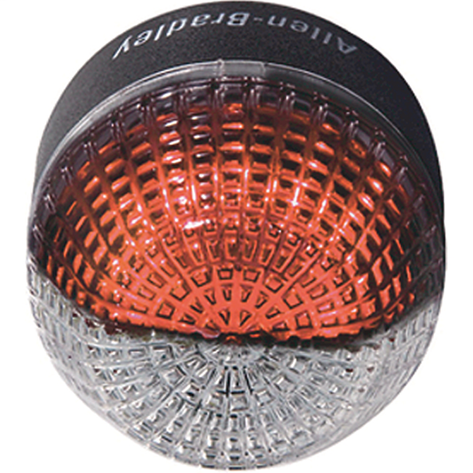 855PD-B24SEF3422 - Alarmas de circuito doble para montaje en panel 855PD, carcasa negra, 24 V CA/CC, 30 mm, iluminación de lente completa, lente verde y roja, orificio de montaje de 22,5 mm