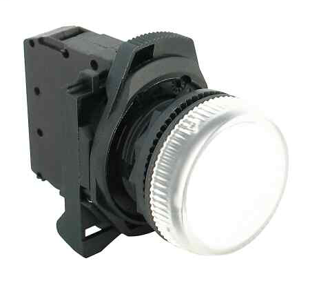 800FM-P6PN3W - Luz piloto 800F - Metálica redonda (IP66, 4/13), azul, paquete estándar (cantidad: 1)