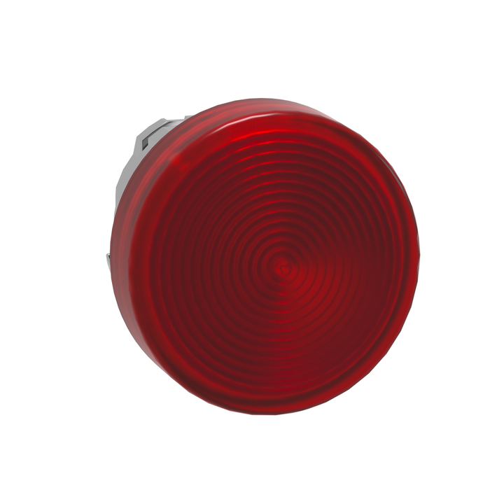 ZB4BV043S - Head for pilot light, Harmony XB4, metal, red, 22mm, universal LED, grooved lens