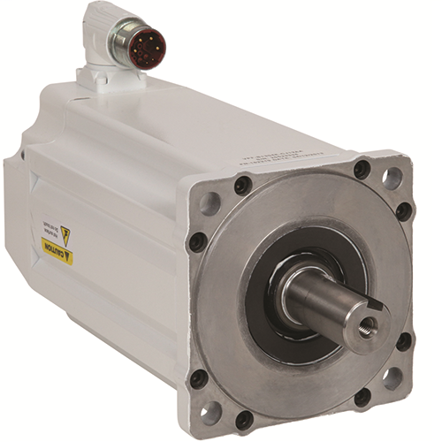 VPF Food Grade Servo Motors, 240V AC, 75mm Bolt Circle Frame Size, 3 (Three) Magnet Stacks, E Winding, 3300-3900 RPM Rated Speed, 18 bit Single-turn Digital High Resolution Encoder, Keyed Shaft, Single SpeedTec Din Connector, No Holding Brake