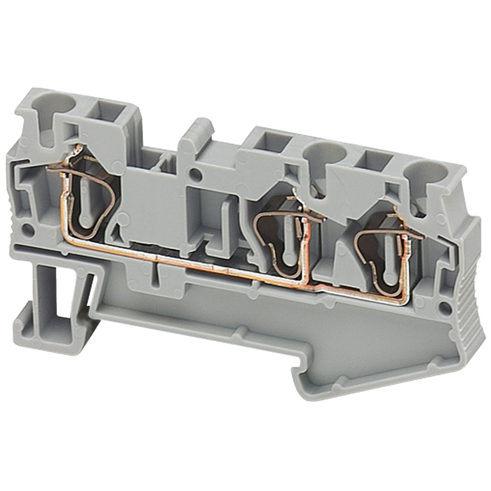 NSYTRR43BL - Terminal block, Linergy TR, spring type, feed through, 3 points, 4mm², blue, set of 50