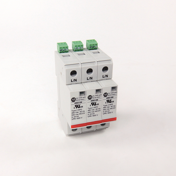 4983-DS480-403 - 4983 Surge and Filter Protection, Din Rail Mount, UL 1449, 480V AC, 40kA, 3 Pole Configuration