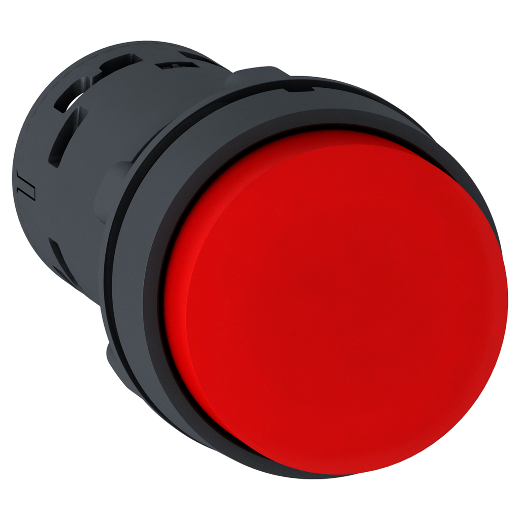XB7NL42 - Push button, Harmony XB7, round red projecting, 22mm, spring return, 1NC, unmarked