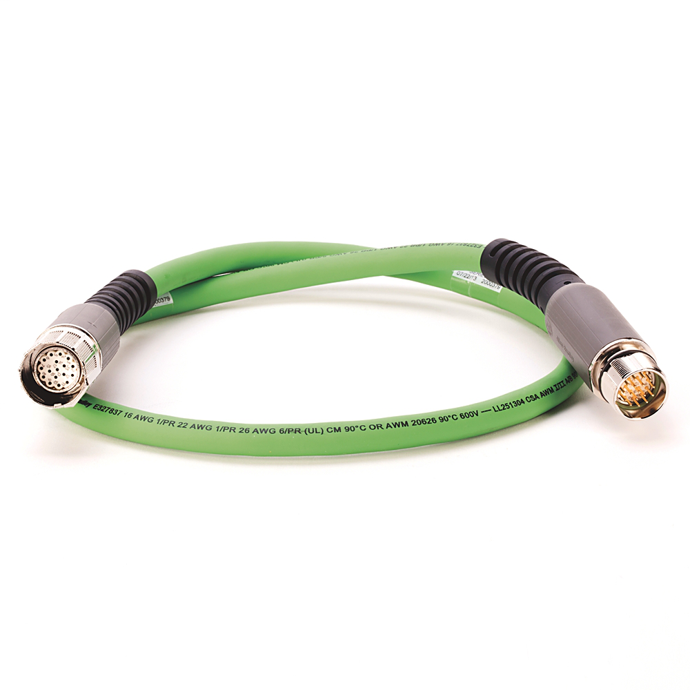 2090-CFBM7E7-CDAF25 - SpeedTEC Cable, Motor Feedback Only, SpeedTec DIN Connector, Extension Receptable (SpeedTec ready), Incremental Encoder Type, Continuous-Flex, 25 Meters