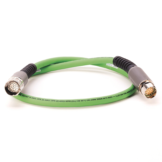 2090-CFBM7E7-CDAF25 - SpeedTEC Cable, Motor Feedback Only, SpeedTec DIN Connector, Extension Receptable (SpeedTec ready), Incremental Encoder Type, Continuous-Flex, 25 Meters