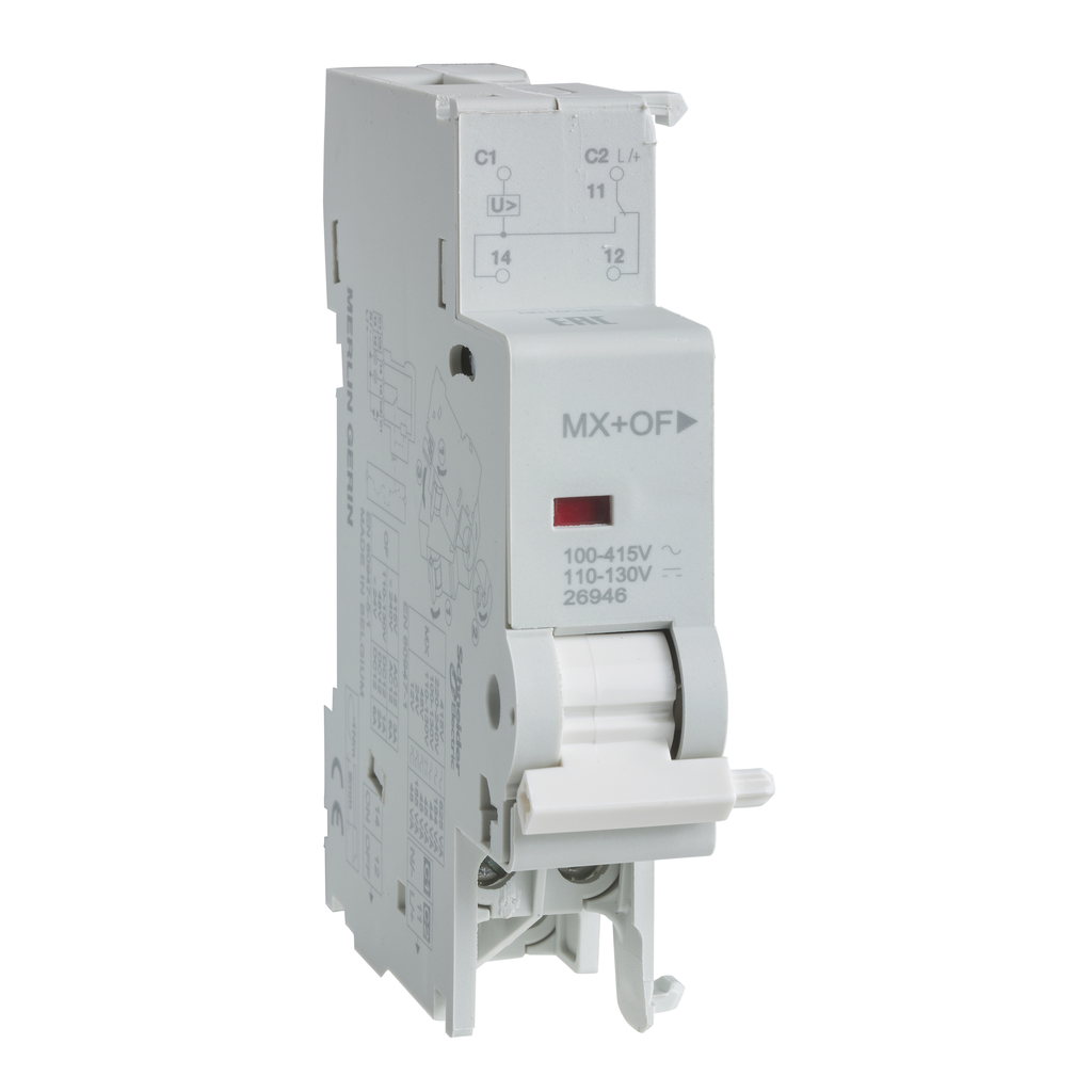 M9A26948 - Multi9 - Bobina de disparo con contacto abierto - MX + OF - 12/24 V CA - 12/24 V CC