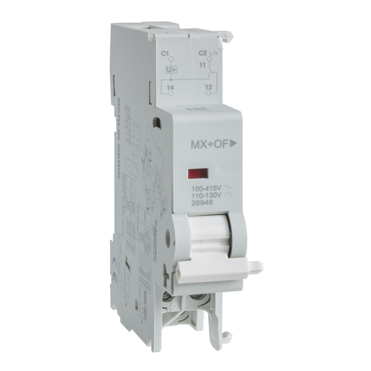 M9A26948 - Multi9 - Bobina de disparo con contacto abierto - MX + OF - 12/24 V CA - 12/24 V CC