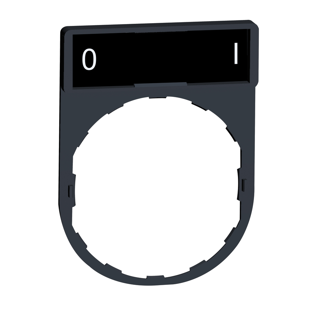 ZBY2178 - Porta leyenda 30x40mm, Harmony XB4, plástico, con leyenda 8x27mm, marcado O e I