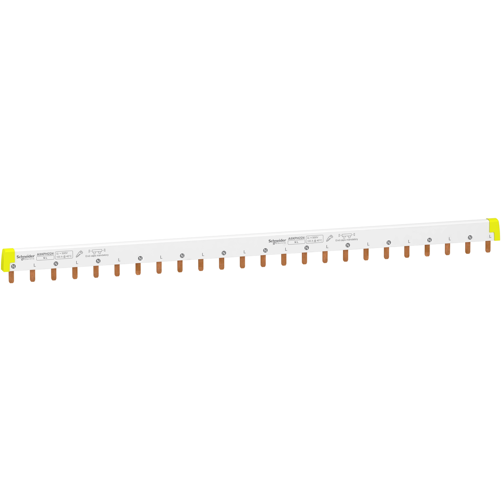 A9XPH224 - Acti9 - Barra colectora tipo peine - 1L+N - paso de 18 mm - 24 módulos - 100 A