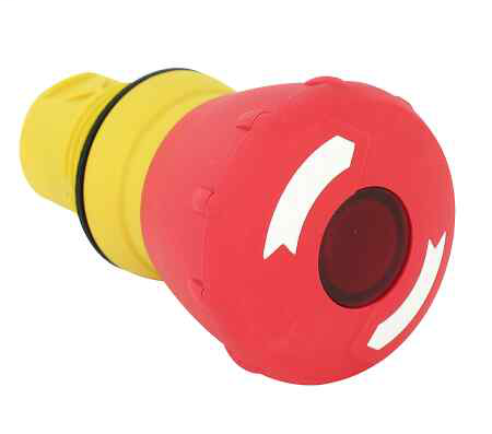 800FM-LMP44MN3RX02L - 800F Illuminated Mushroom Operators, Illuminated, Push-Pull, 40mm, Round Metal (Type 4/13, IP66),, Integrated LED, Metal Latch Mount, 24V AC/DC, Red LED, 0 N.O. Contact(s), 2 N.C. Contact(s), N.C. Late Break, Standard Pack (Qty. 1)