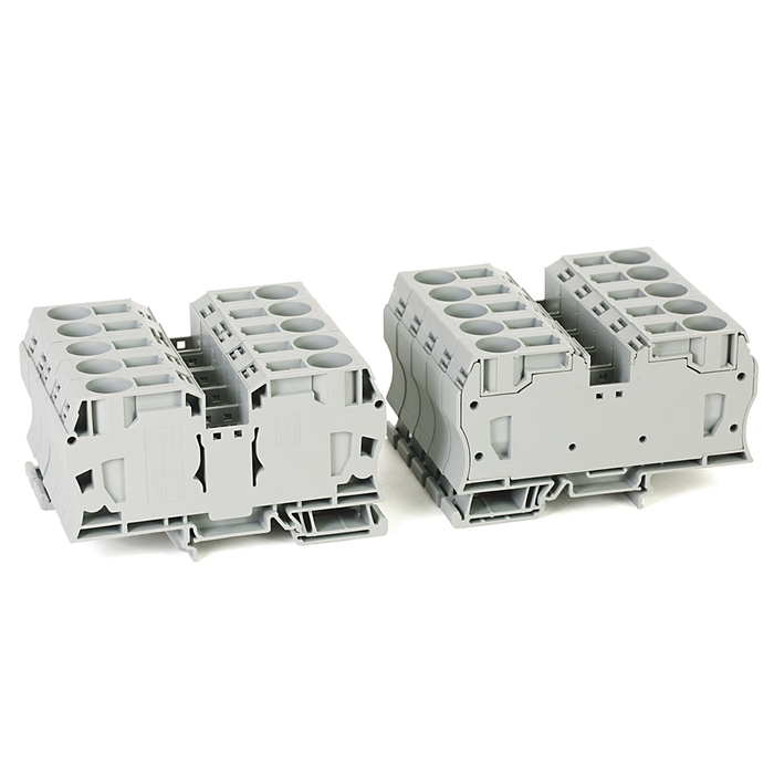 1492-L3P - Spring Clamp Terminal Block,One-Circuit Feed-Through Block,2.5 mm (# 22 AWG - # 14 AWG),Plug-In Component,Gray (Standard) (Qty. 25)