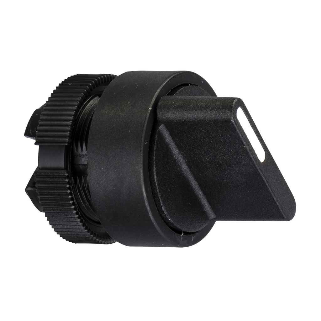 ZA2BD5 - Interruptor selector, Harmony XAC, plástico, mango negro, 22 mm, 3 posiciones, sin marcar