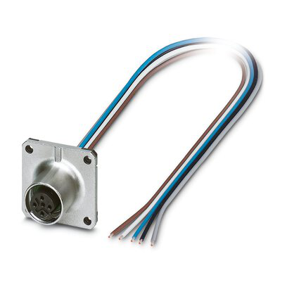 1239720 - SACC-SQ-M12FSB-5CON-25F/0,5X - Conector de empotrar