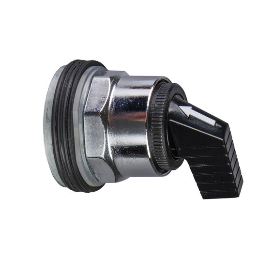 9001KS11FBH2 - Interruptor selector, Harmony 9001K, metal, mango largo, negro, 30 mm, 2 posiciones, fijación, 2 C/O