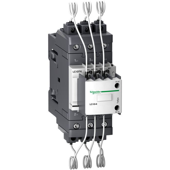 LC1DTKP7 - Capacitor contactor, TeSys Deca, 40 kVAR at 400 V/50 Hz, coil 230 V AC 50/60 Hz