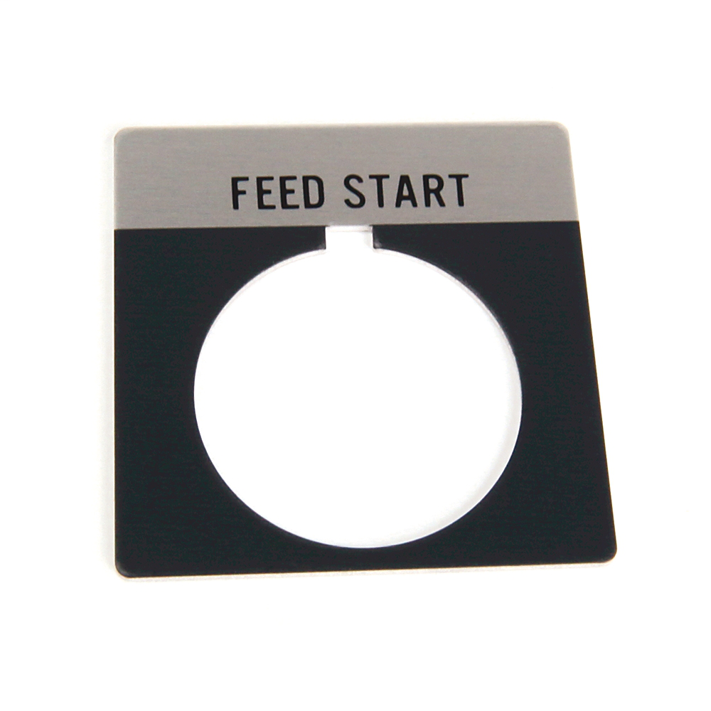 800T-X566 - 800T Legend Plate,StandardFEED START, Package Quantity 1, Gray