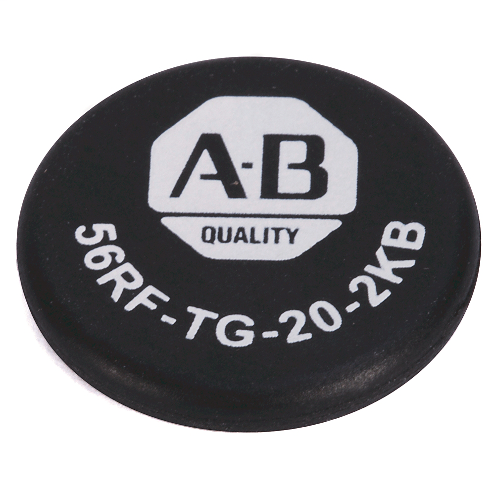 56RF-TG-20-2KB - 56RF, 57RF Identificación por radiofrecuencia (RFID), tamaño de memoria de 2 K bytes, etiqueta de disco, FRAM, 20 mm de diámetro