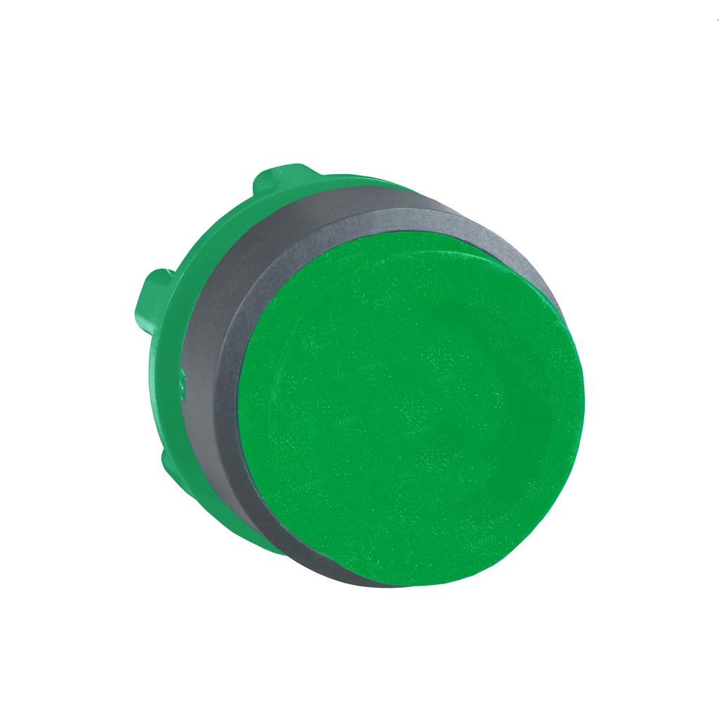 ZB5AL3 - Cabezal de pulsador, Harmony XB5, plástico, saliente, verde, 22 mm, retorno por resorte, sin marcar