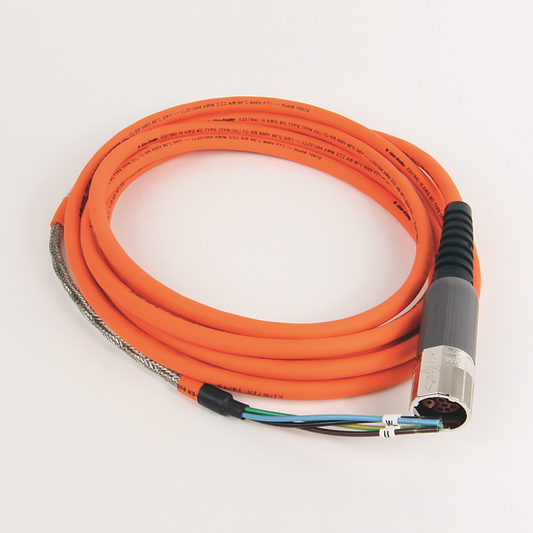 2090-CPWM7DF-16AA04 - Cable SpeedTEC, solo alimentación del motor, conector DIN SpeedTec, extremo de accionamiento, cable flotante, 16 AWG, estándar (no flexible), 4 metros