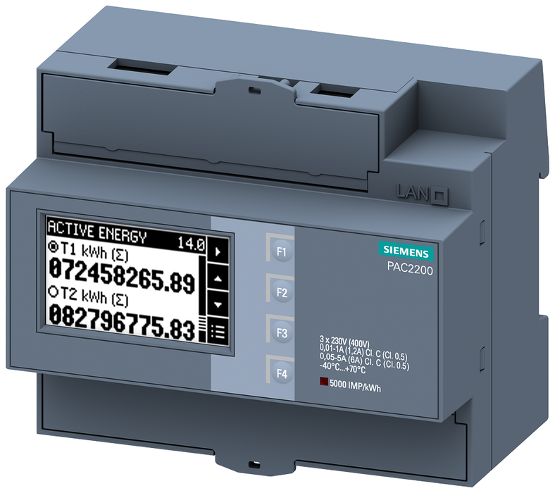 7KM2200-2EA30-1DA1 - PAC2200, DISPLAY, DIN RAIL, 5A Modbus RTU