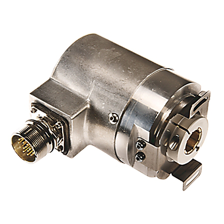 842HR-MJA6115FWYD - Codificador de seno-coseno/serie 842HR, multivuelta (4096 vueltas), eje central, eje hueco ciego de 8 mm, 5...12 V CC, conector M23 de 17 pines