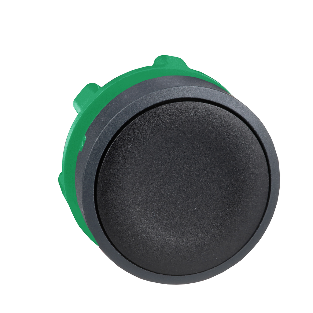 ZB5AA2 - Harmony, pulsador de 22 mm, cabezal de pulsador empotrado, retorno por resorte, negro, sin marcar