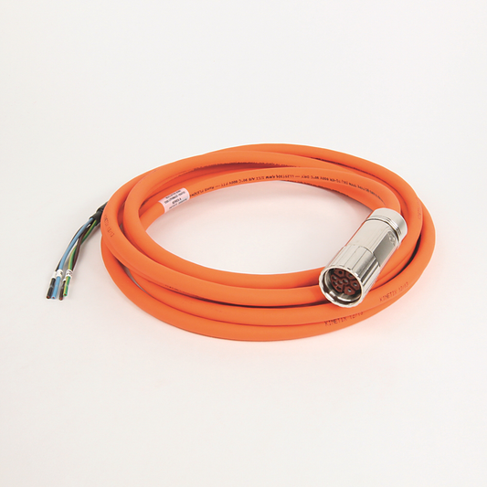 2090-CPWM4DF-16AF05 - Cable,Power,Motor Type 4 DIN Connector,Flying Lead,16AWG,Flex,5M