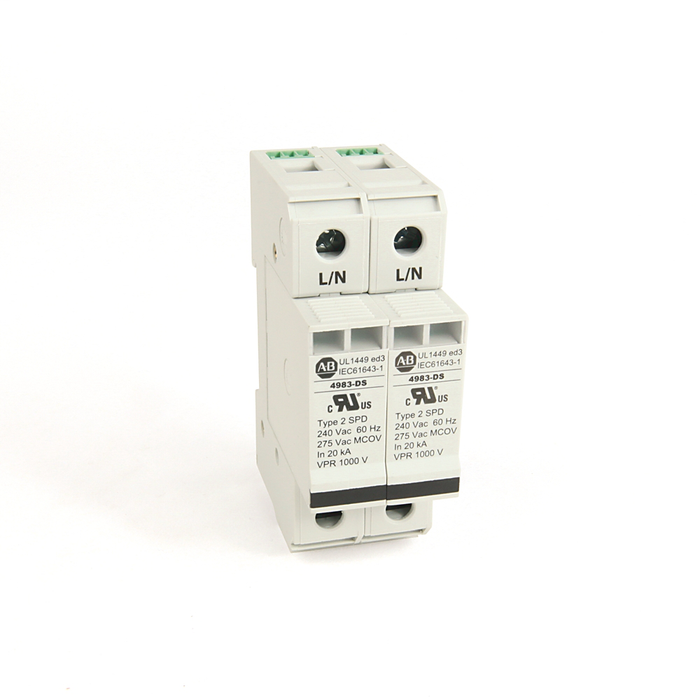 4983-DS230-802 - 4983 Surge and Filter Protection, Din Rail Mount, UL 1449, 230-240V AC, 80kA, 2 Pole Configuration