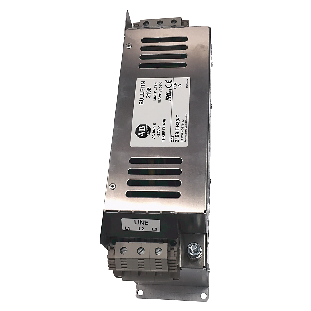 2198-DB80-F - 80 Amp three phase EMC line filter, Kinetix 5500