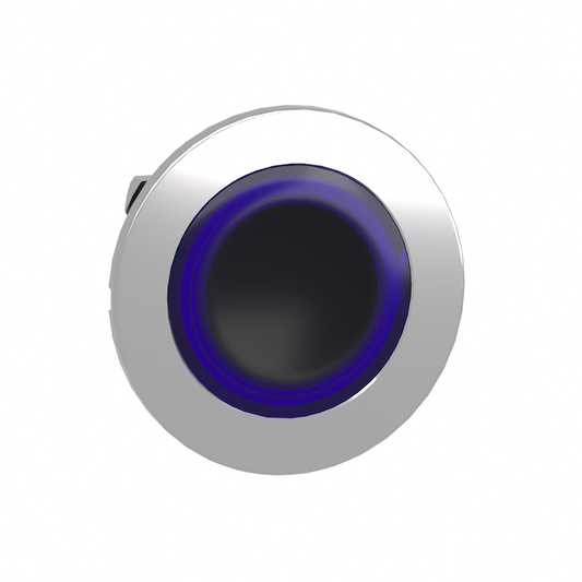 ZB4FW963 - Cabezal para pulsador iluminado, Harmony XB4, plástico, rasante azul, 30 mm, LED universal, retorno por resorte, anillo iluminado