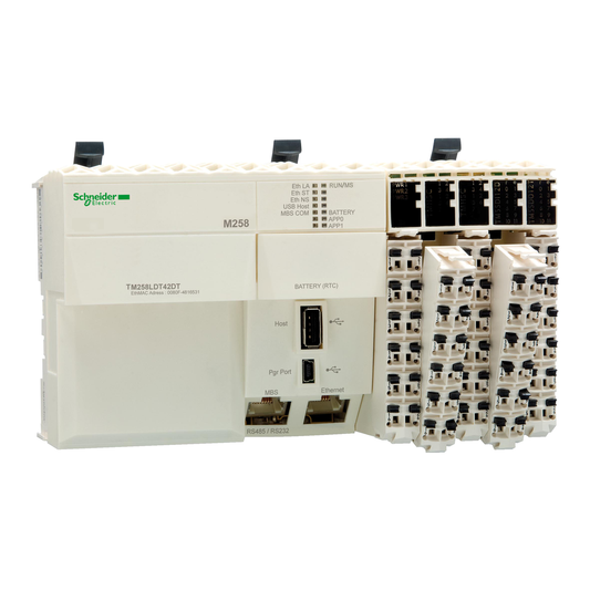 TM258LD42DT - Controlador lógico Modicon M258, base compacta, 42 E/S, 24 V CC