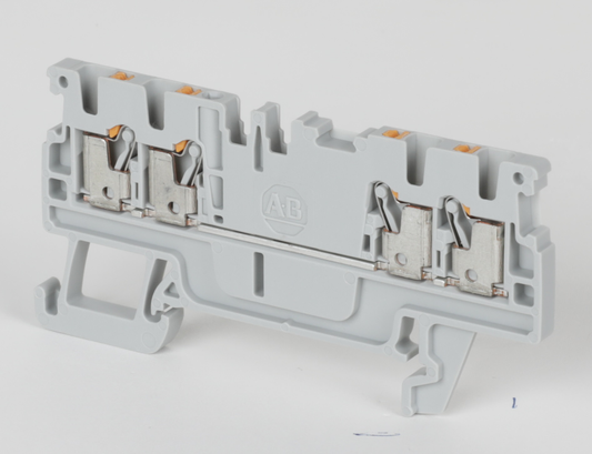 1492-P2Q-OR - Bloques de terminales a presión 1492-P, 1,5 mm² (AWG 26 - AWG 14), 13 A, paso, un solo nivel, 2 puntos en un lado, 2 puntos en el otro lado