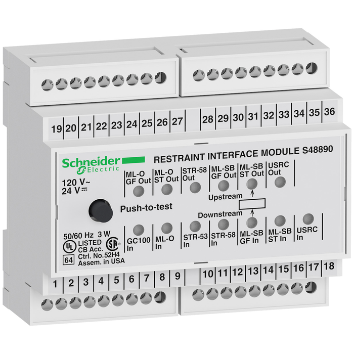 LV848892SP - Restraint interface module (RIM) , MasterPact MTZ, ZSI zone selective interlocking, ANSI 78, spare part