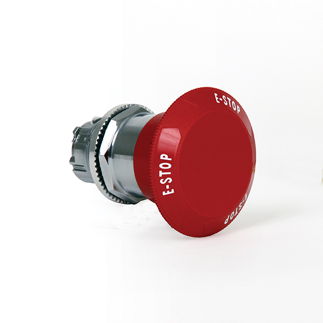 800T-TFXJET6A4 - 800T Non-Illuminated Trigger Action Two Position Maintained, Twist Release, Red 60mm Plastic Head, with E-STOP on cap, No Guards on Terminals, Traditional Contact Block Code: 2-NC Standard Contacts