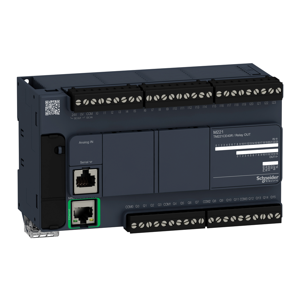 TM221CE40R - logic controller, Modicon M221, 40 IO, relay, Ethernet